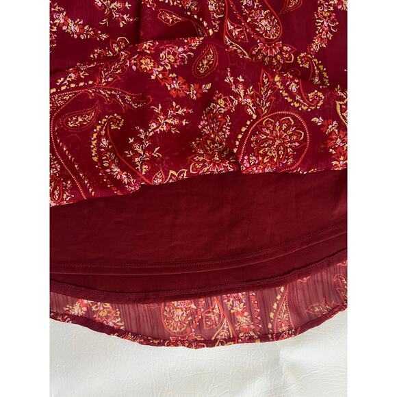 St. John’s Bay paisley print blouse tasseled size XL boho flowy - Picture 7 of 9